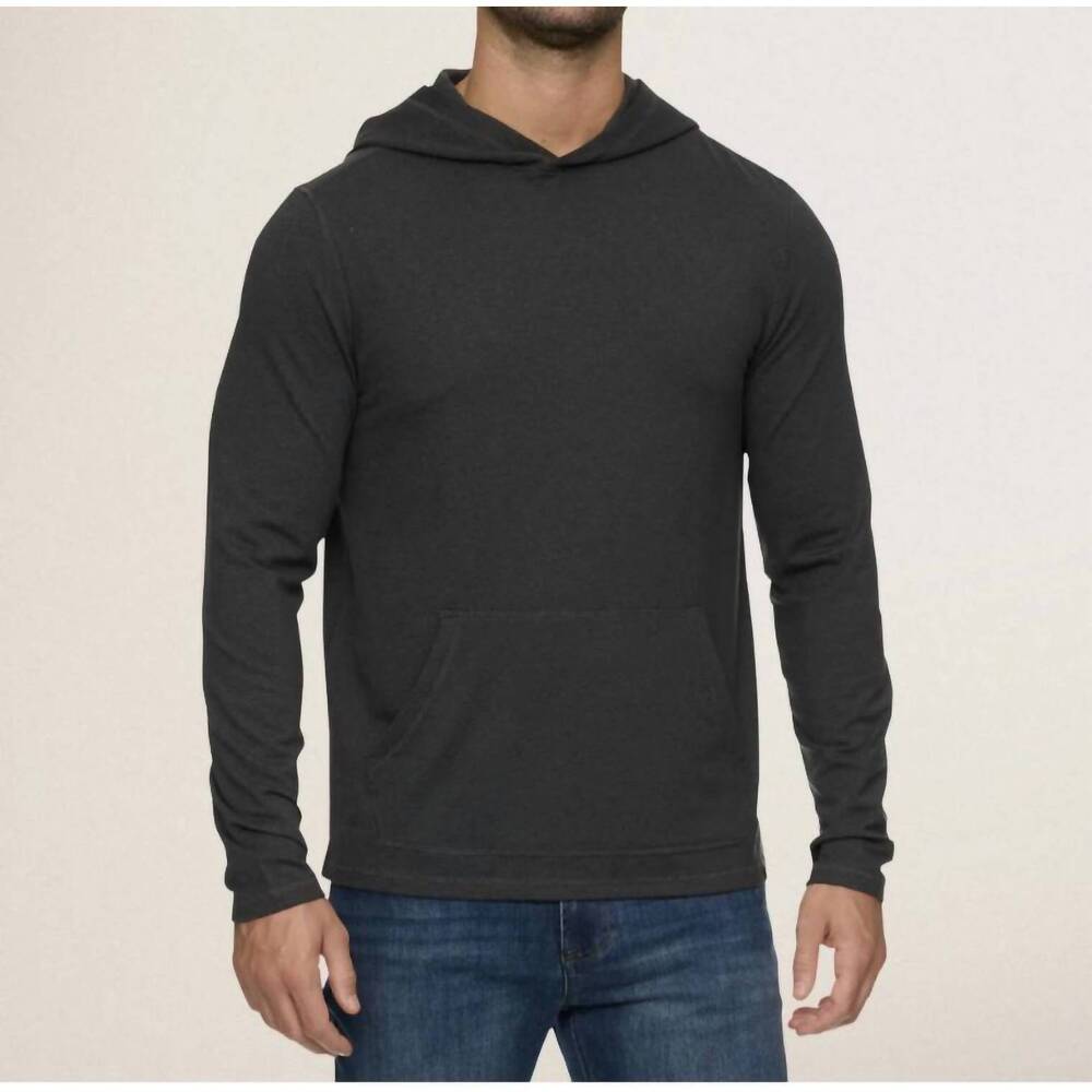 NEW FLAGS & ANTHEM clutch comfort hoodie in black heather